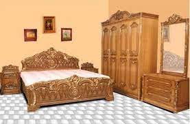 Queen Teak Wood Bedroom furniture set