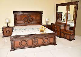 Queen Teak Wood Bedroom furniture set